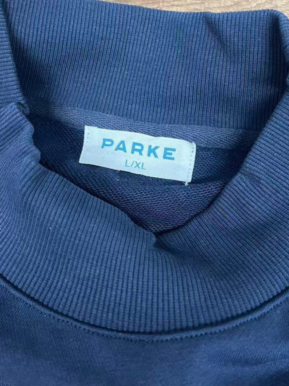 Parke Navy Orange Varsity Sweatshirt L/XL - Picture 2 of 6